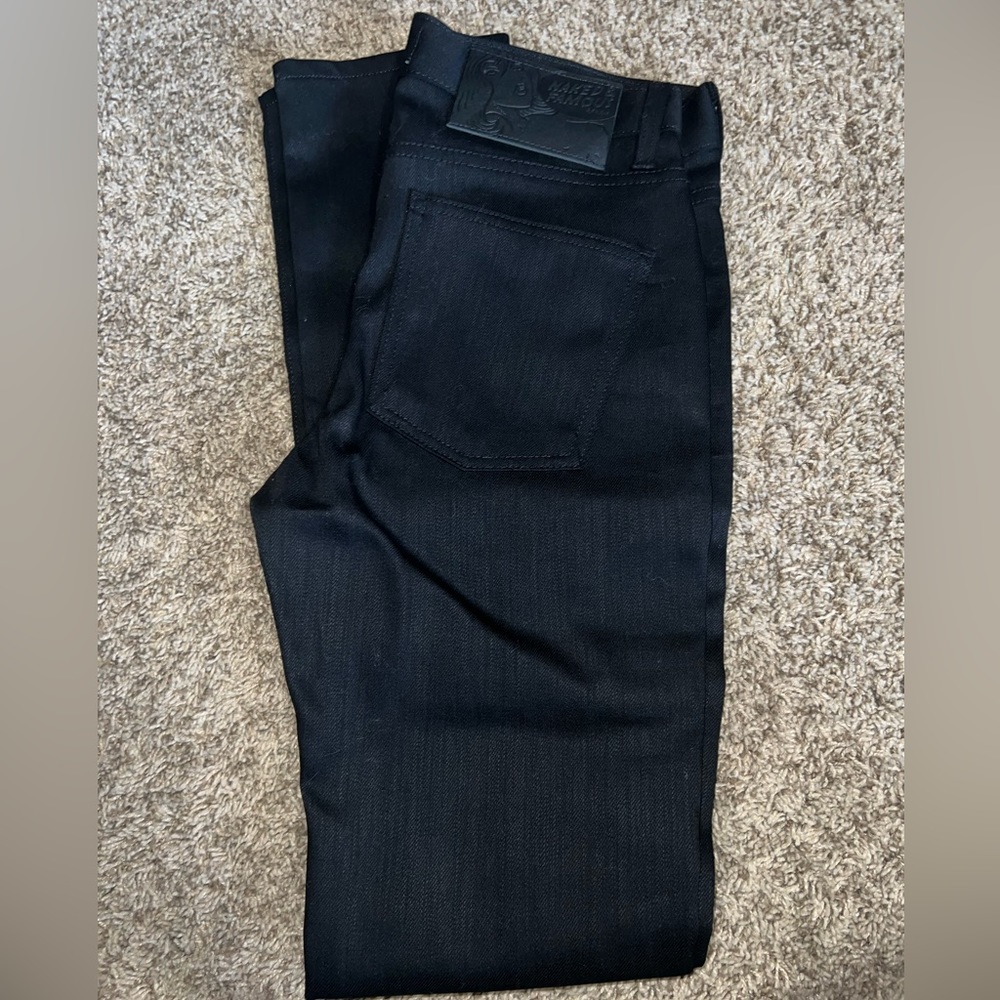 Naked and famous- Black power stretch men’s jeans